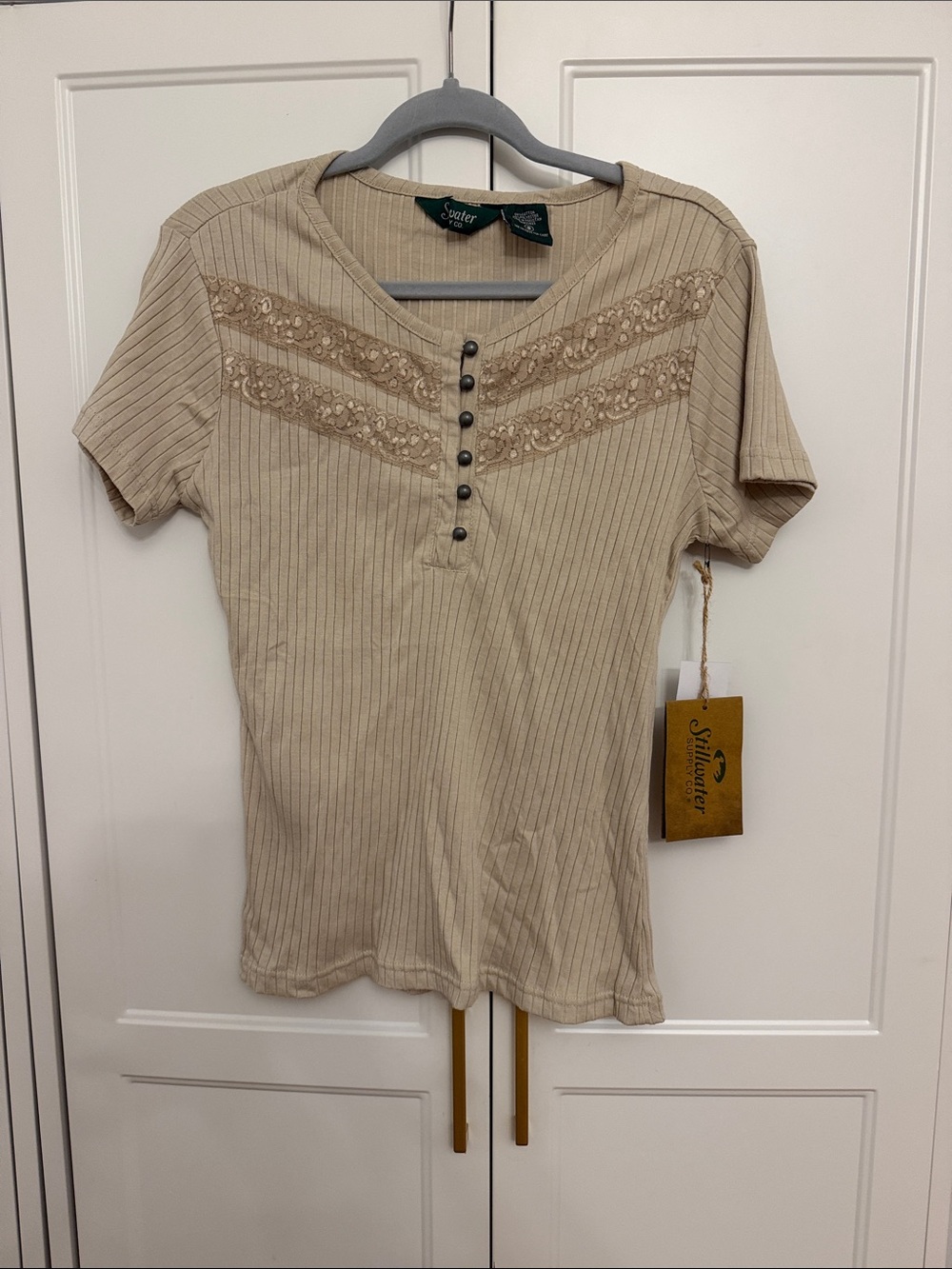 Stillwater Supply Co. Ribbed Henley Short Sleeve Tee